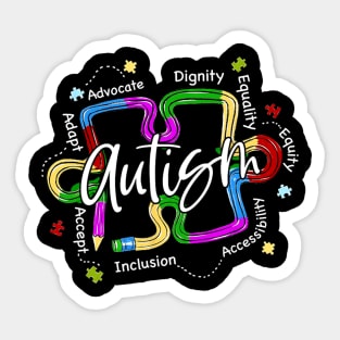 Autism AdvocacyInclusion, Equality and Acceptance Sticker
